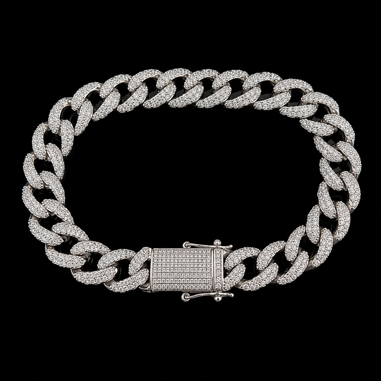925 silver bracelet stone5a white cz 11mm