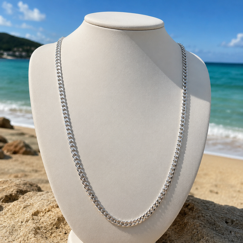 925 italian Cuban necklace 3.9mm
