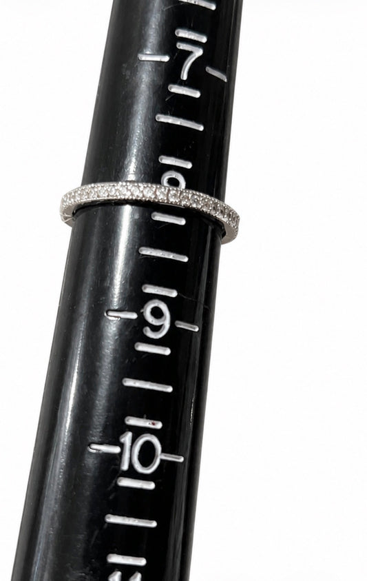 Eternity band ring 925 Sterling Silver