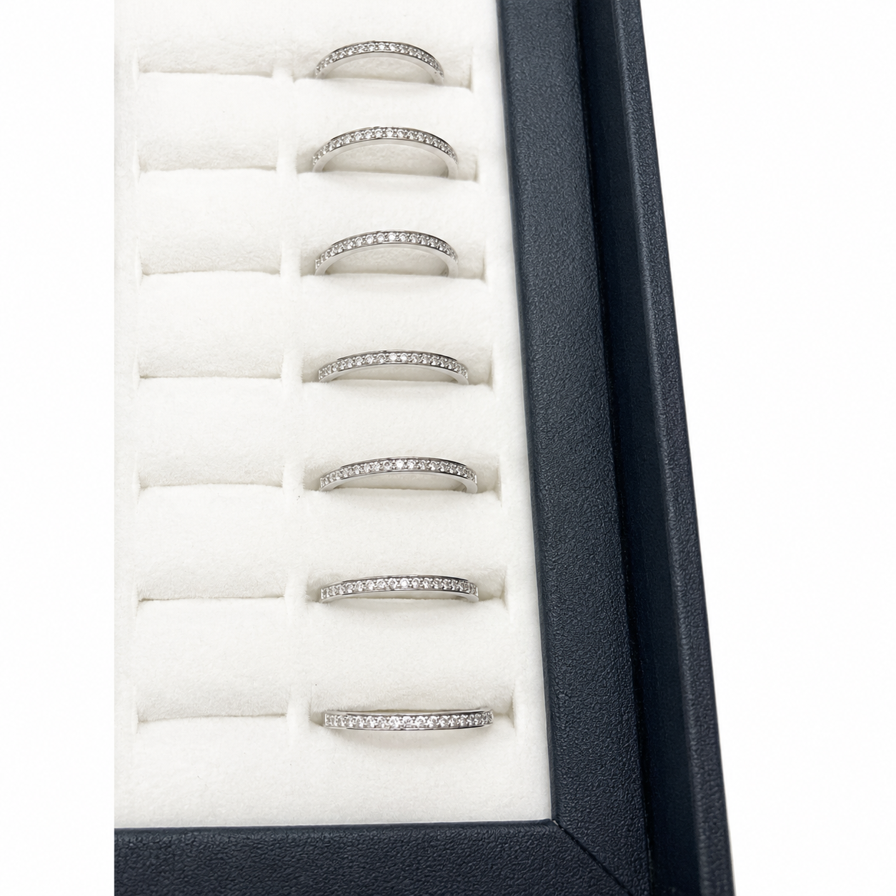 Eternity band ring 925 Sterling Silver